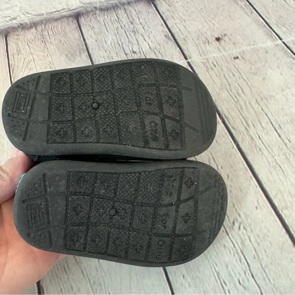 TOMS Black Canvas Baby Shoes
